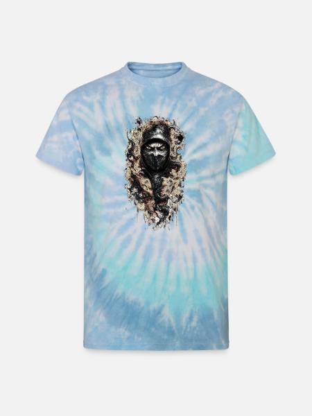 face mask demon - Unisex Tie Dye T-Shirt - blue lagoon