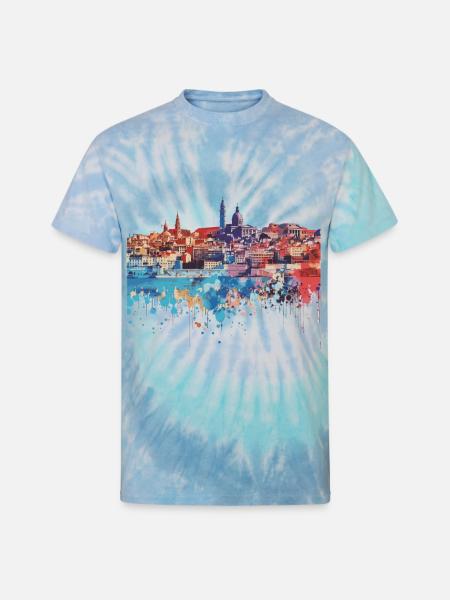 Marseille - Unisex Tie Dye T-Shirt - blue lagoon
