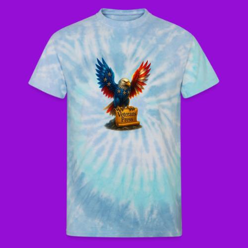Veterans Press & Bald Eagle Flag 2 Print Set - Unisex Tie Dye T-Shirt