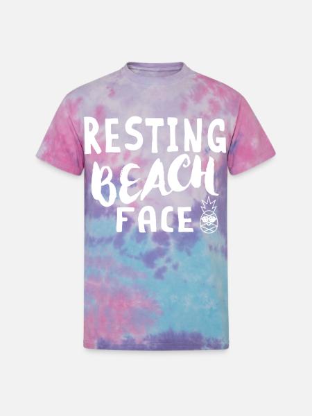 Resting Beach Face - Unisex Tie Dye T-Shirt - cotton candy
