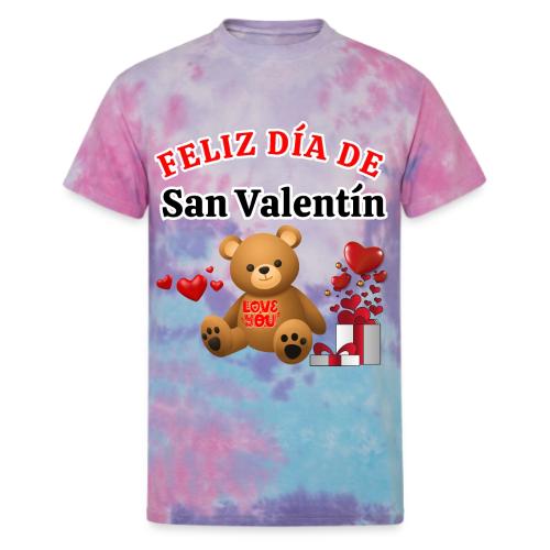 Valentine's Day Celebration Bears Love Hearts. - Unisex Tie Dye T-Shirt