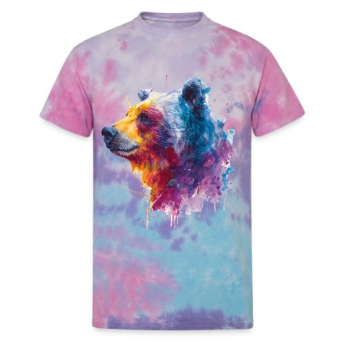 Watercolor Bear Portrait - Unisex Tie Dye T-Shirt