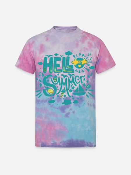 Hello Summer Relatives - Unisex Tie Dye T-Shirt - cotton candy