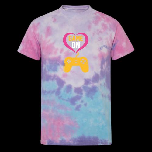Game On! Pink Heart Controller - Unisex Tie Dye T-Shirt