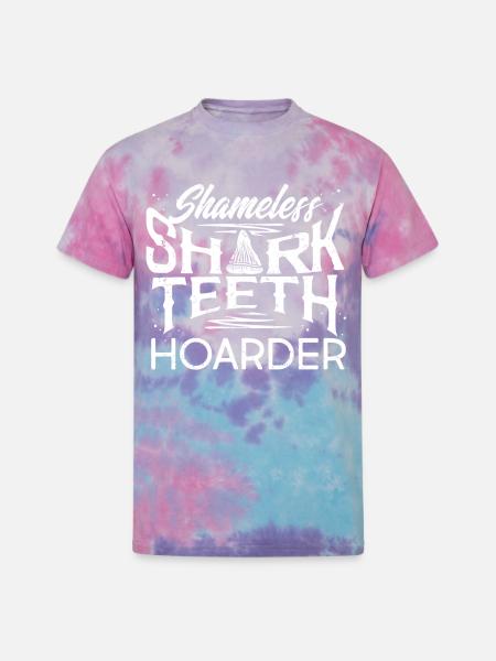 Sharks, Shark Teeth Collector - Unisex Tie Dye T-Shirt - cotton candy