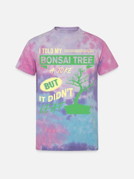 Bonsai Tree - Unisex Tie Dye T-Shirt - cotton candy