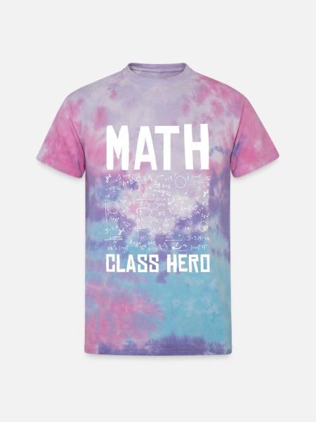 Math Class Hero - Unisex Tie Dye T-Shirt - cotton candy