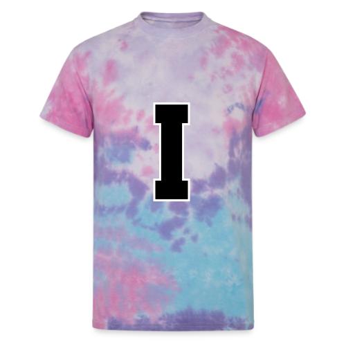 Varsity Letter I Collegiate Monogram - Unisex Tie Dye T-Shirt