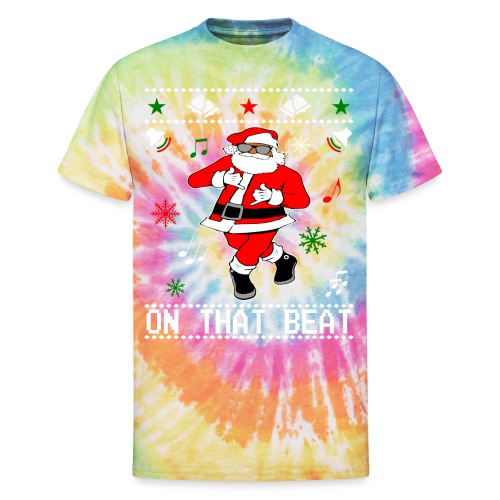 Black Santa JuJu Dance Ugly Christmas style - Unisex Tie Dye T-Shirt