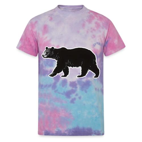 Midnight Black Bear - Unisex Tie Dye T-Shirt