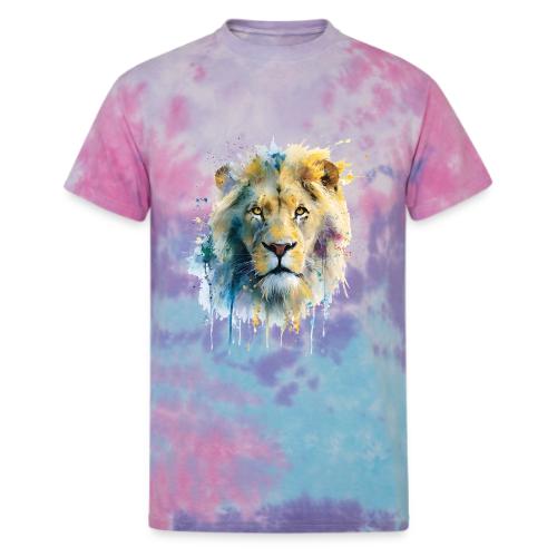 Splash-Art Lion Face - Unisex Tie Dye T-Shirt
