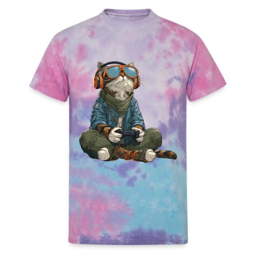 Cat: Purrfect Player - Unisex Tie Dye T-Shirt