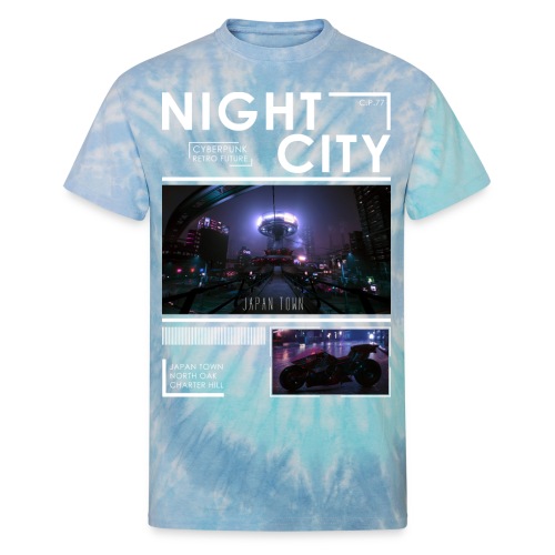 Night City Japan Town - Unisex Tie Dye T-Shirt