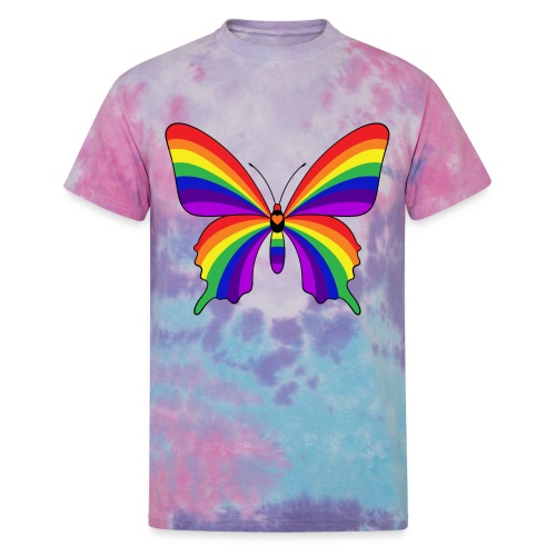 Rainbow Butterfly - Unisex Tie Dye T-Shirt