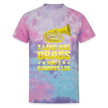 Marching Band Tuba Funny - Unisex Tie Dye T-Shirt - cotton candy - Front