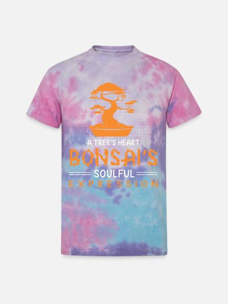 Bonsai Tree - Unisex Tie Dye T-Shirt - cotton candy