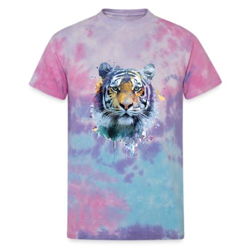 Splash-Art Tiger Face - Unisex Tie Dye T-Shirt