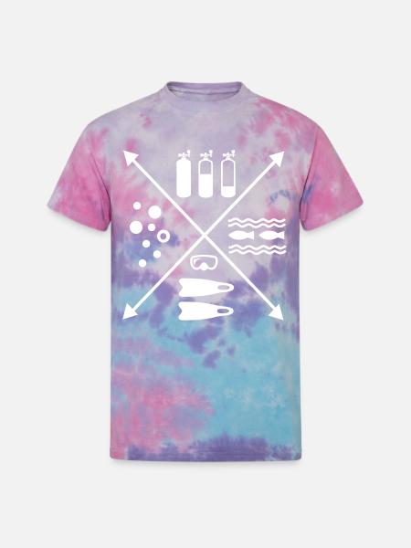 Scuba Diving - Unisex Tie Dye T-Shirt - cotton candy