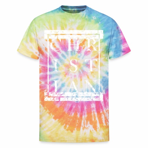 CHRISTIAN Religion - Grunge Block Box Gift Ideas - Unisex Tie Dye T-Shirt