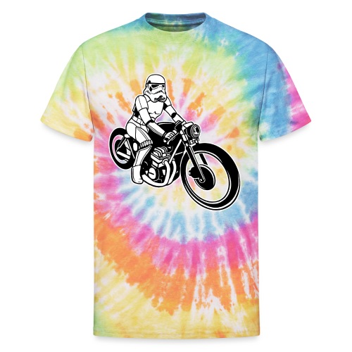 Stormtrooper Motorcycle - Unisex Tie Dye T-Shirt