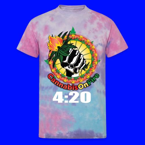 Wacky 420 Keep It Lit Time Weed Marijuana Design - Unisex Tie Dye T-Shirt