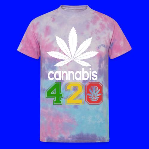 Humorous 420 Authentic Herb Weed Marijuana Design - Unisex Tie Dye T-Shirt