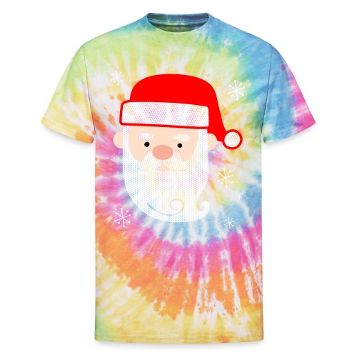 Santa Claus Texture - Unisex Tie Dye T-Shirt