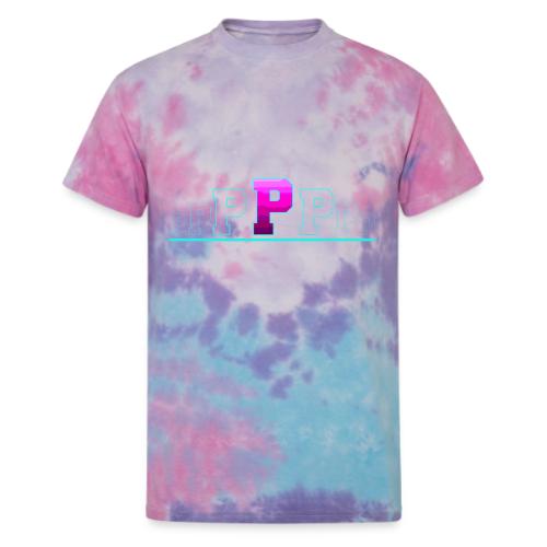 Letter P – Capital Varsity Alphabet Monogram - Unisex Tie Dye T-Shirt