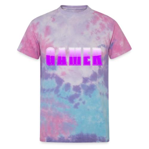 Gamer Purple Glossy Collegiate Design - Unisex Tie Dye T-Shirt