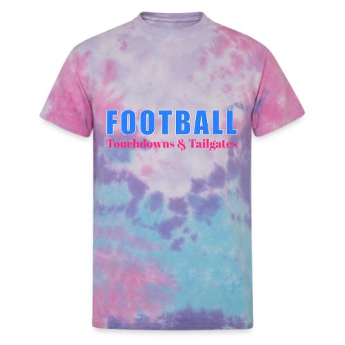 Football Touchdowns & Tailgates Design - Unisex Tie Dye T-Shirt