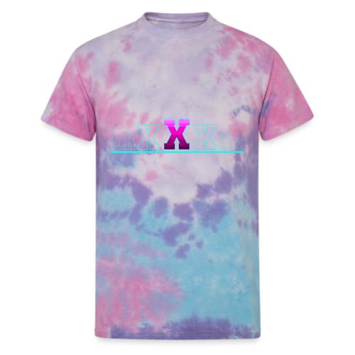 Letter X – Capital Varsity Alphabet Monogram - Unisex Tie Dye T-Shirt
