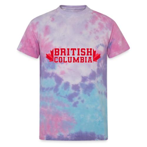British Columbia with maple leaf - Unisex Tie Dye T-Shirt