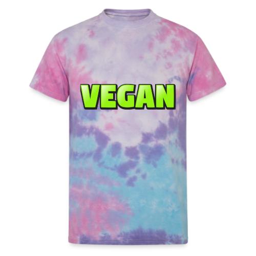 Vegan Bold Green Typography Design - Unisex Tie Dye T-Shirt