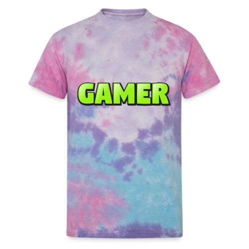 Gamer Neon Green Gaming Logo Design - Unisex Tie Dye T-Shirt