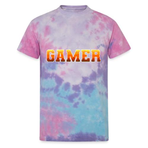 Gamer Varsity Gradient Design for Apparel - Unisex Tie Dye T-Shirt