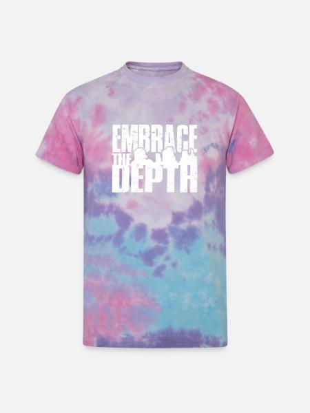 Embrace the Depth - Canyon - Unisex Tie Dye T-Shirt - cotton candy