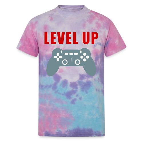 Level Up Gamer Controller Apparel - Unisex Tie Dye T-Shirt