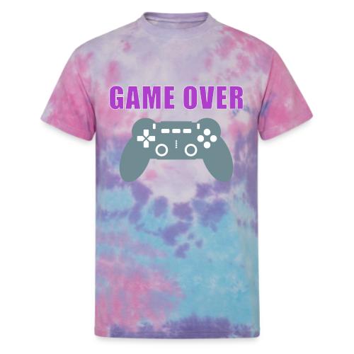 Game Over Gamer Controller Design - Unisex Tie Dye T-Shirt