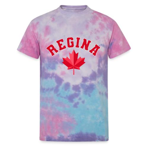Regina with maple leaf - Unisex Tie Dye T-Shirt