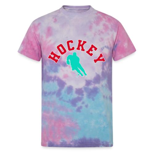 Hockey Player Silhouette - Unisex Tie Dye T-Shirt
