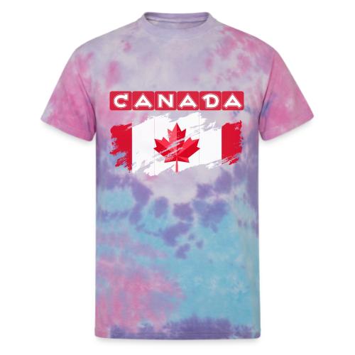 Canada, Inspired by the Canadian flag - Unisex Tie Dye T-Shirt