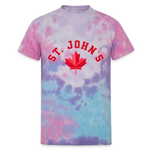 St. John's with maple leaf - Unisex Tie Dye T-Shirt