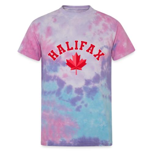 Halifax with maple leaf - Unisex Tie Dye T-Shirt