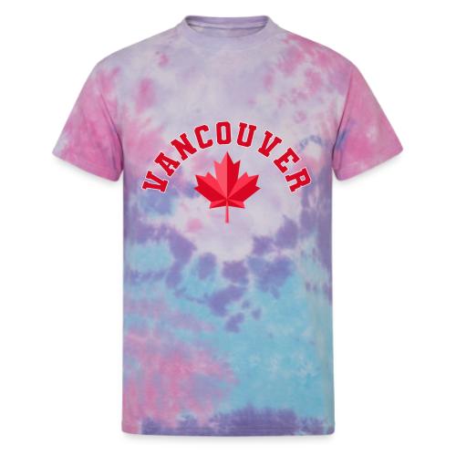 Vancouver with maple leaf - Unisex Tie Dye T-Shirt