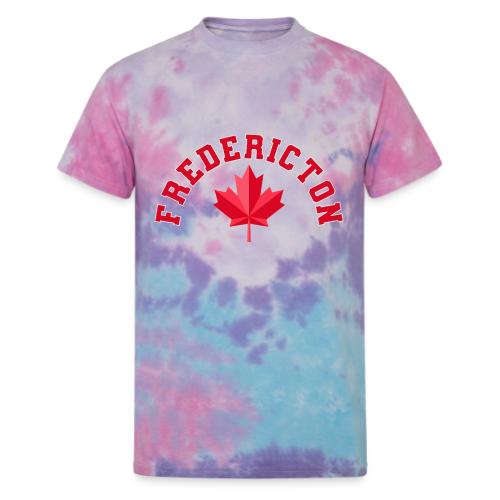 Fredericton with maple leaf - Unisex Tie Dye T-Shirt