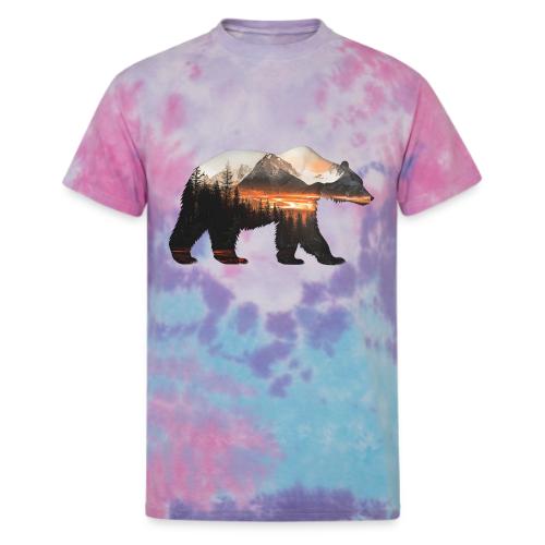 Canada Bear: fiery tones - Unisex Tie Dye T-Shirt