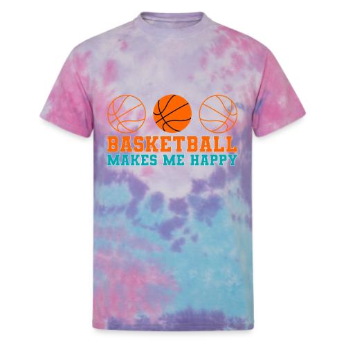 Basketball makes me happy - Unisex Tie Dye T-Shirt