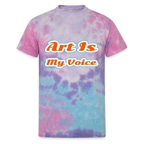 Art Is My Voice — Express Yourself Script - Unisex Tie Dye T-Shirt