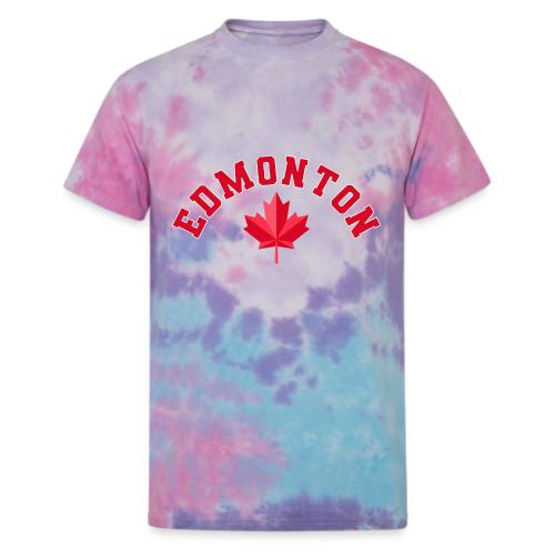 Edmonton with maple leaf - Unisex Tie Dye T-Shirt