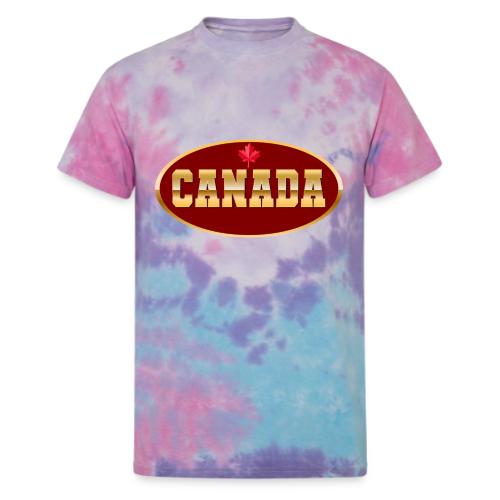 Canada in golden letters - Unisex Tie Dye T-Shirt